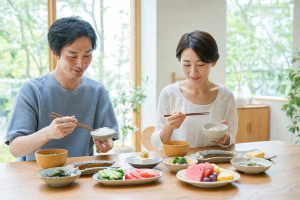 夏の食卓で栄養バランスを意識する日本人男女